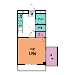 ヴィラ・ミッドランド【2階】の間取り