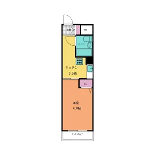 ライオンズマンション東勝山【7階】の間取り