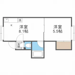 第26森宅建マンション【3階】の間取り