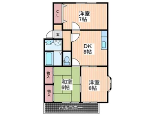 グランデュール横山A【2階】の間取り