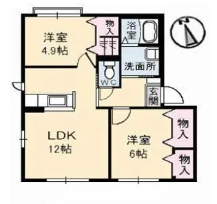 シーサイド ドミトリー 壱番館【1階】の間取り