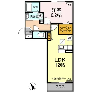 セジュールメグ【1階】の間取り