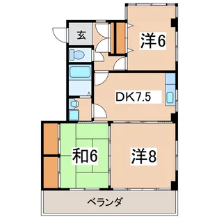 エル・ウィング表町【3階】の間取り