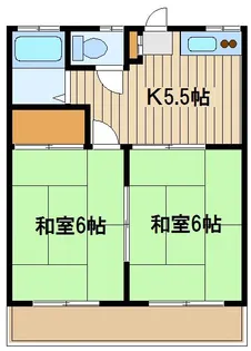 第二田中コーポ【2階】の間取り