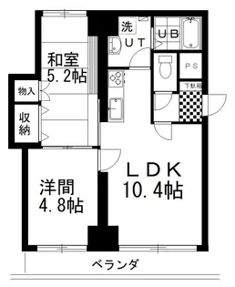 釧路共栄マンションズ【8階】の間取り