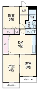 グリーンライフ東山【2階】の間取り