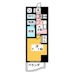 1Kの間取り画像