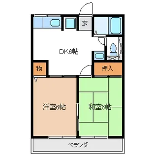 つくばルミエールC棟【2階】の間取り