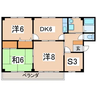 レジデンスにへい【2階】の間取り