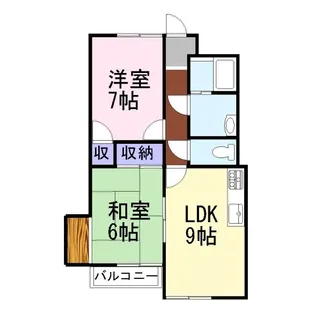 サンライズ宝殿【6階】の間取り