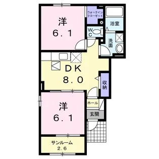 旅人村D【1階】の間取り