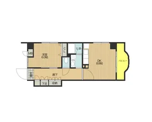 ベルウッドヤマトヤ【1階】の間取り