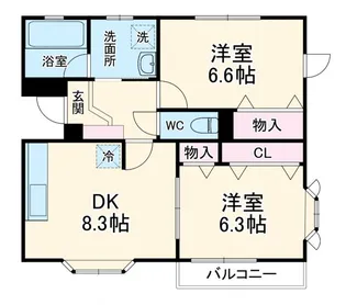 ジェネラス【1階】の間取り