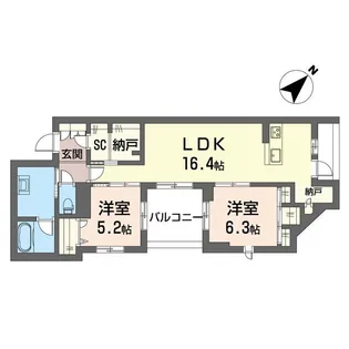 コンフォーザウィン【3階】の間取り