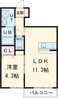 ボヌールハウス【1階】の間取り