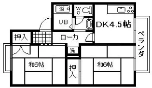 2DKの間取り画像