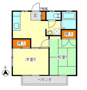 エクセレントII【2階】の間取り
