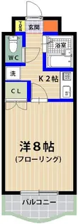 シャトレ21箱崎【4階】の間取り
