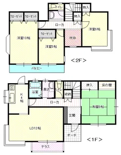茨城県ひたちなか市大字高場【一戸建】の間取り