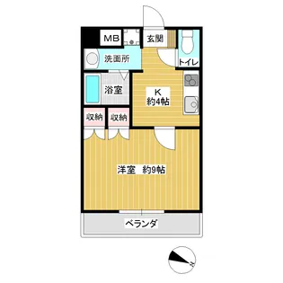 フラッツ原町【4階】の間取り