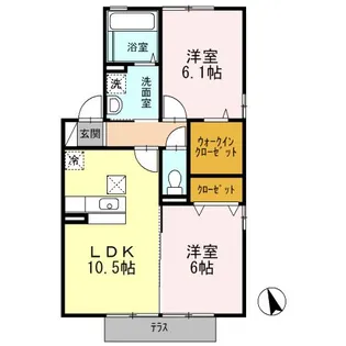 フロレスタ西館【1階】の間取り