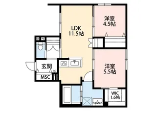 Grace court【東棟】【1階】の間取り