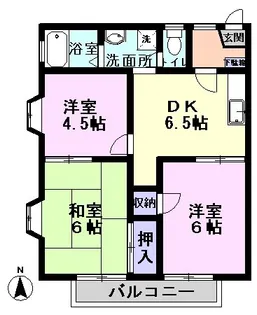 フレグランス北松戸C【1階】の間取り