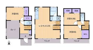 東京都渋谷区笹塚1【一戸建】の間取り