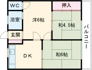 五才美ハイツ【3階】の間取り
