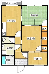 ツインパレスI【2階】の間取り