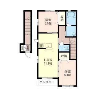 ルミエールB【2階】の間取り