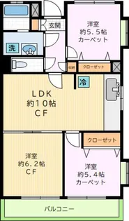 東京都世田谷区代沢4【マンション】の間取り