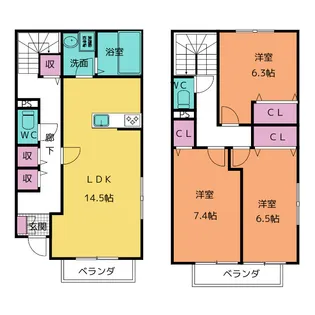 愛知県日進市藤塚5【一戸建】の間取り