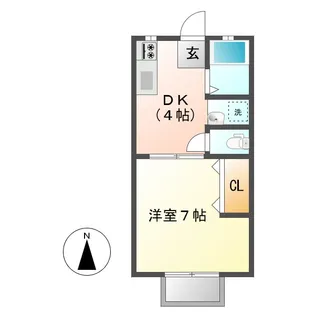1Kの間取り画像