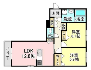 ヴェレ西神原【3階】の間取り