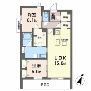 ハムステッドアレー【1階】の間取り