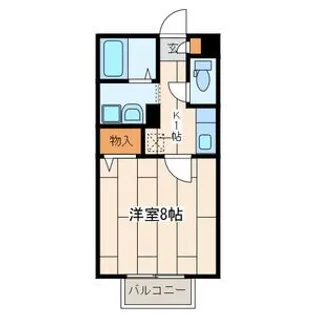 メルベーユ鵠沼【1階】の間取り