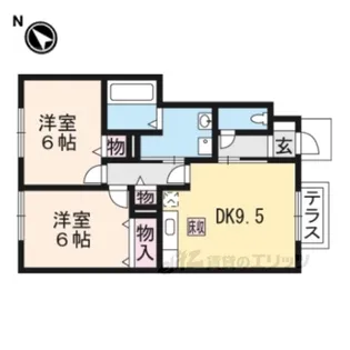 2DKの間取り画像