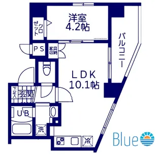 イーストサイド【5階】の間取り