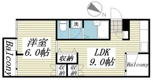 千葉県松戸市岩瀬【マンション】の間取り