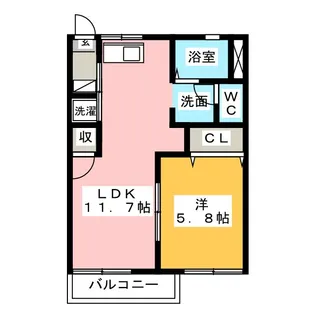 スカイコーポTM【2階】の間取り