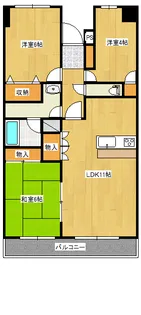 アスティオン東中島【5階】の間取り