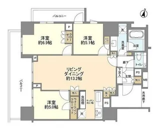 ブランズ本郷【2階】の間取り