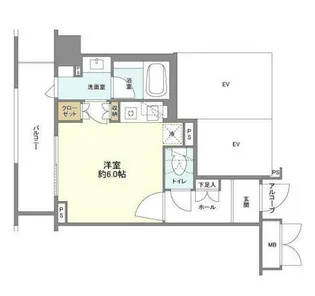 東京都中央区銀座7【マンション】の間取り