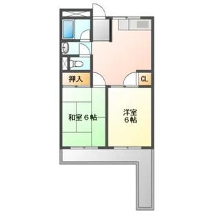 大阪府吹田市岸部中1【マンション】の間取り