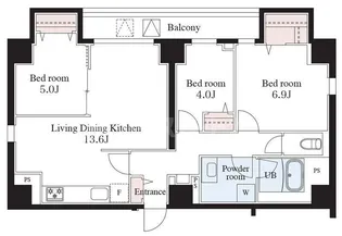 Weave Base -Asukayama Park 飛鳥山公園【7階】の間取り