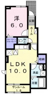 ロジュマン・ド・リラ【1階】の間取り