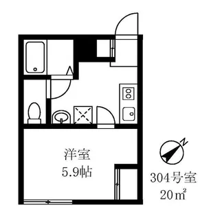 早稲田鶴巻IMAハウス【3階】の間取り
