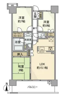 プラネ清澄白河クレメント・リバー【3階】の間取り