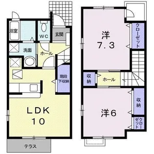 ビエント紫風VI【1階】の間取り